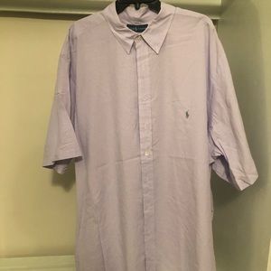 Short-Sleeved Men’s Lavender Dress Shirt